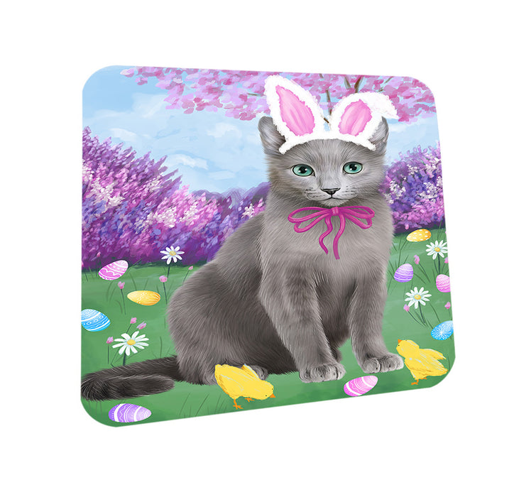 Easter Holiday Russian Blue Cat Coasters Set of 4 CST56888