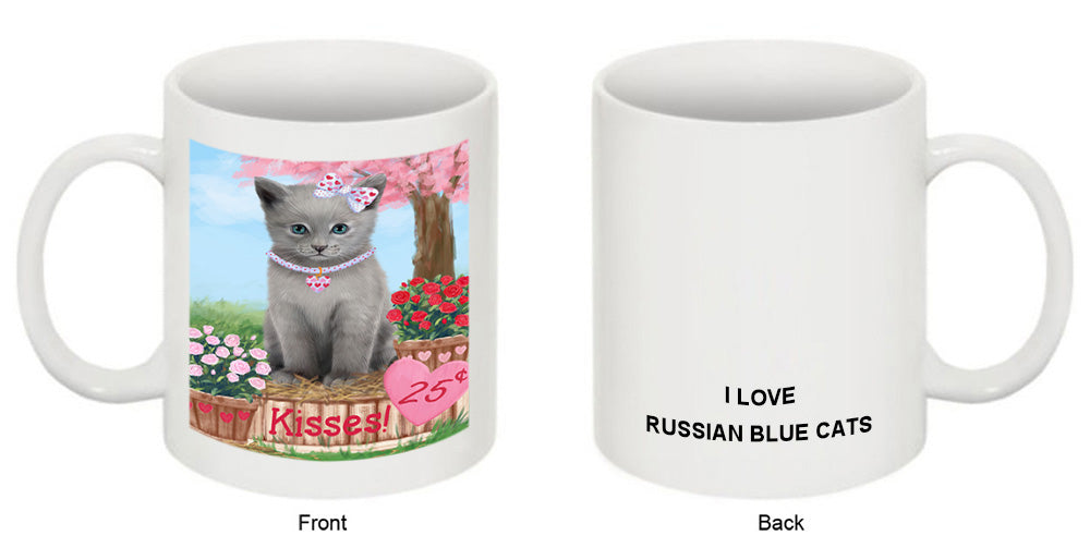 Rosie 25 Cent Kisses Russian Blue Cat Coffee Mug MUG51409