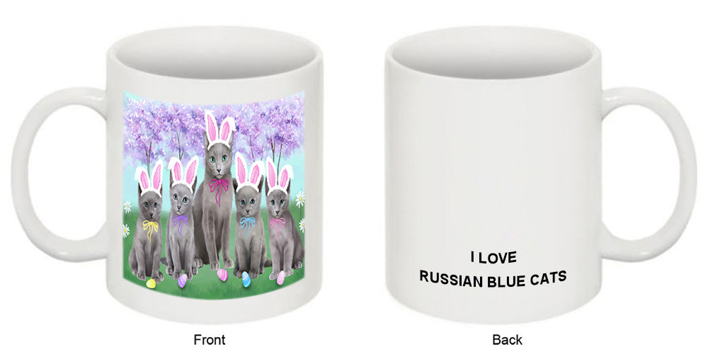 Easter Holiday Russian Blue Cats Coffee Mug MUG52329