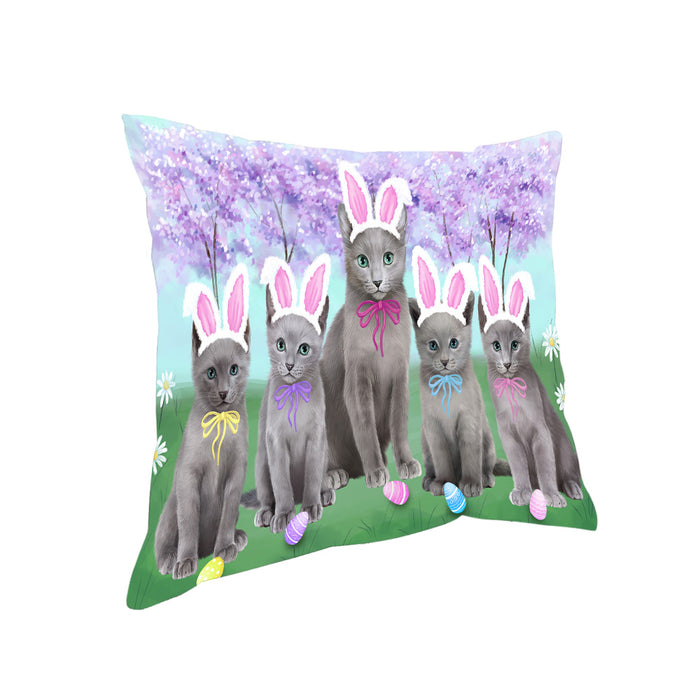 Easter Holiday Russian Blue Cats Pillow PIL82100