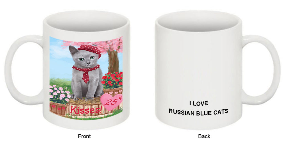 Rosie 25 Cent Kisses Russian Blue Cat Coffee Mug MUG51410