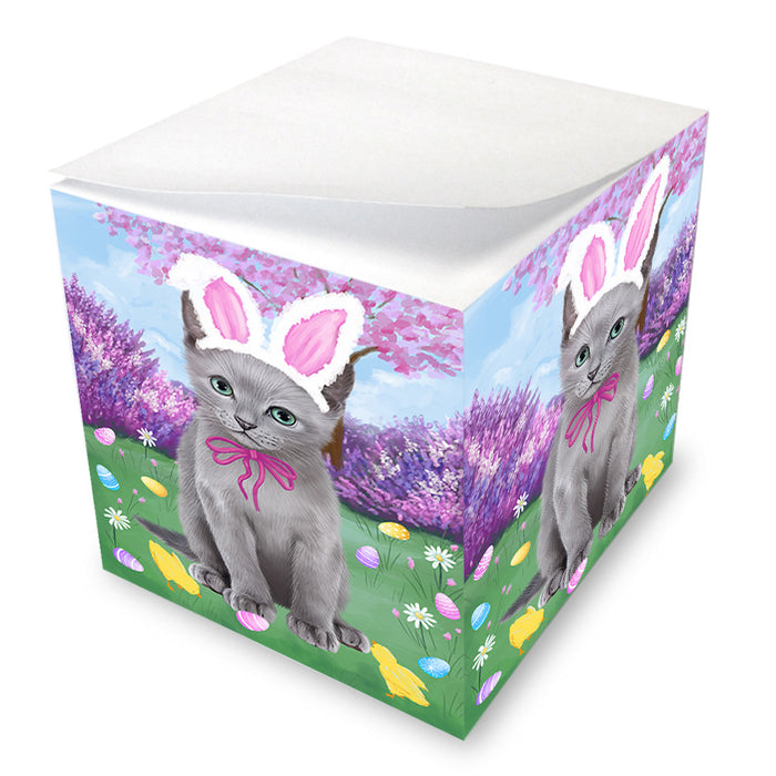 Easter Holiday Russian Blue Cat Note Cube NOC55049