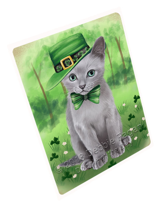St. Patricks Day Irish Portrait Russian Blue Cat Mini Magnet MAG76618