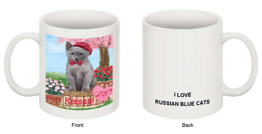 Rosie 25 Cent Kisses Russian Blue Cat Coffee Mug MUG51411