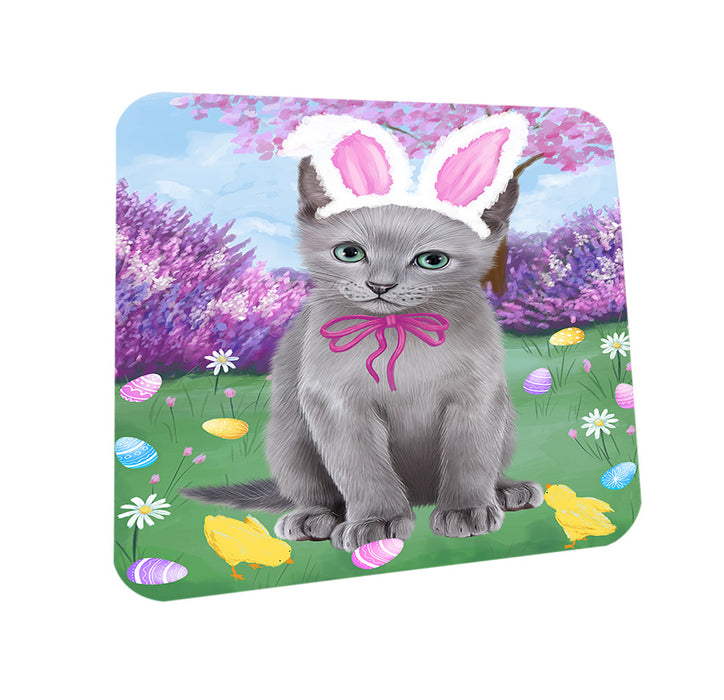 Easter Holiday Russian Blue Cat Coasters Set of 4 CST56890