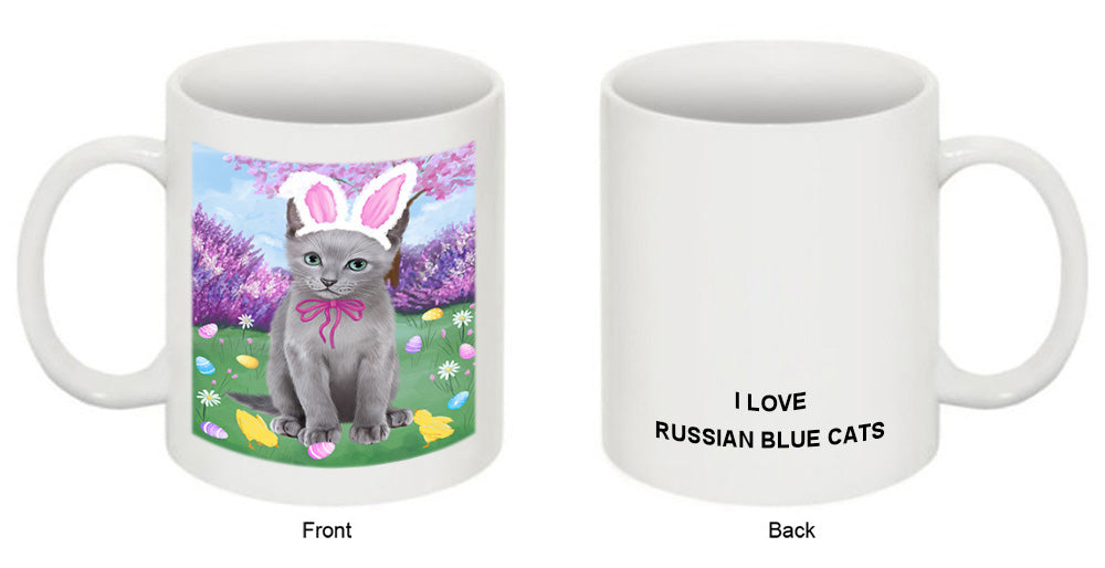 Easter Holiday Russian Blue Cat Coffee Mug MUG52330