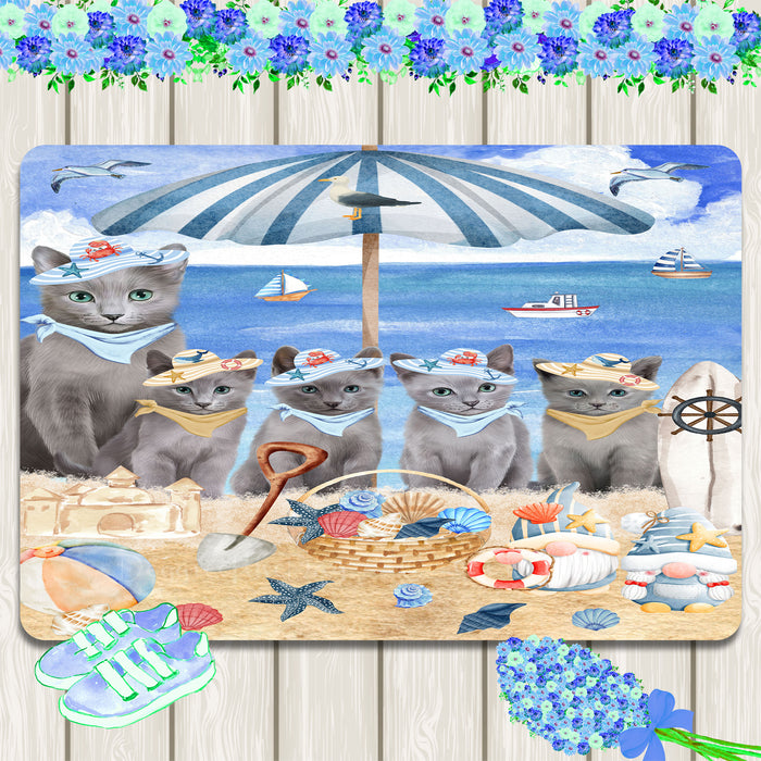 Russian Blue Area Rug and Runner: Explore a Variety of Designs, Custom, Personalized, Indoor Floor Carpet Rugs for Home and Living Room, Gift for Cat and Pet Lovers