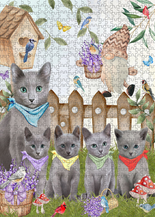 Russian Blue Jigsaw Puzzle for Adult, Interlocking Puzzles Games, Personalized, Explore a Variety of Designs, Custom, Cat Gift for Pet Lovers