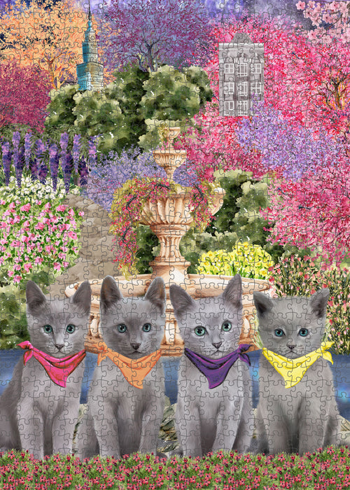 Russian Blue Jigsaw Puzzle for Adult, Interlocking Puzzles Games, Personalized, Explore a Variety of Designs, Custom, Cat Gift for Pet Lovers