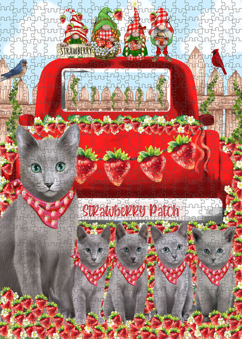 Russian Blue Jigsaw Puzzle for Adult: Explore a Variety of Designs, Custom, Personalized, Interlocking Puzzles Games, Cat and Pet Lovers Gift