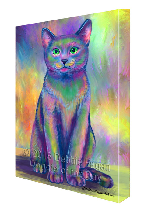 Paradise Wave Russian Blue Cat Canvas Print Wall Art Décor CVS132785