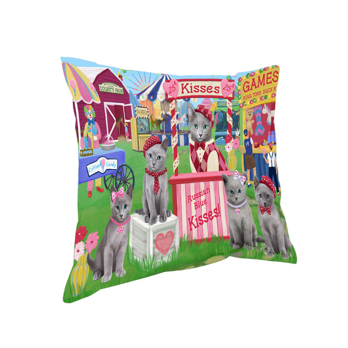 Carnival Kissing Booth Russian Blue Cats Pillow PIL77972