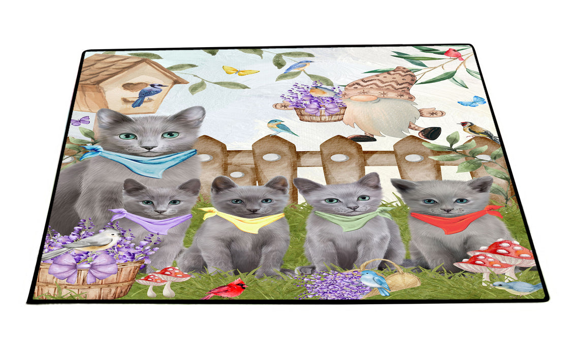 Russian Blue Floor Mats: Explore a Variety of Designs, Personalized, Custom, Halloween Anti-Slip Doormat for Indoor and Outdoor, Cat Gift for Pet Lovers