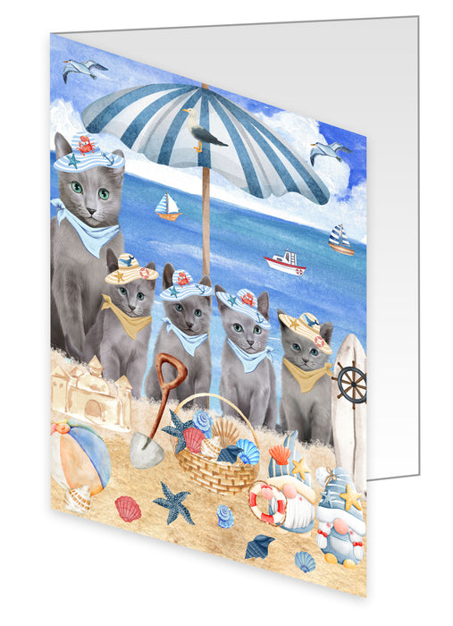 Russian Blue Greeting Cards & Note Cards with Envelopes, Explore a Variety of Designs, Custom, Personalized, Multi Pack Pet Gift for Cat Lovers
