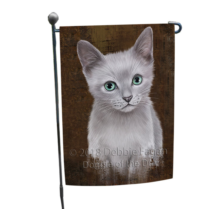 Rustic Russian Blue Cat Garden Flag GFLG54536
