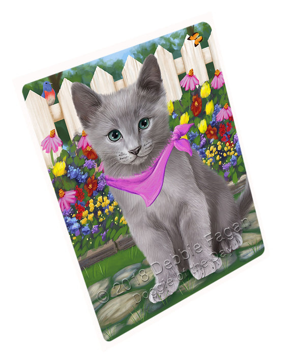Spring Floral Russian Blue Cat Blanket BLNKT86736