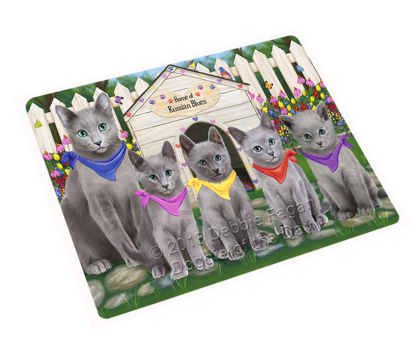 Spring Dog House Russian Blue Cats Cutting Board C60729