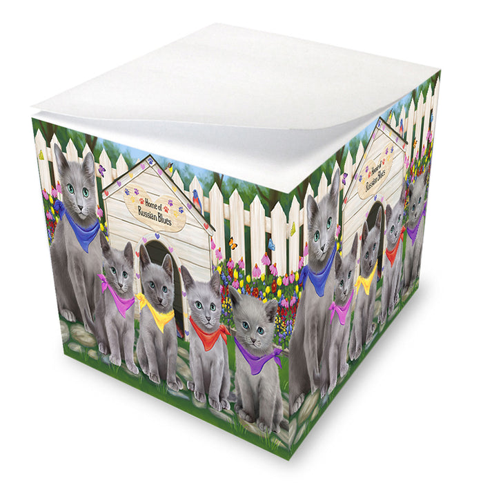 Spring Dog House Russian Blue Cats Note Cube NOC52160