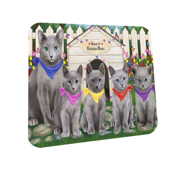 Spring Dog House Russian Blue Cats Coasters Set of 4 CST52171