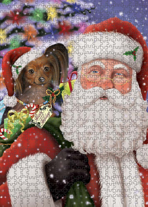 Santa Carrying Russian Toy Terrier Dog and Christmas Presents Puzzle  PUZL90296