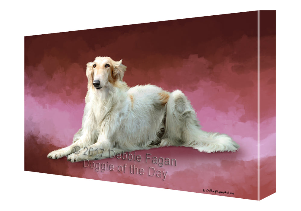 Russian Borzoi Greyhound Dog Canvas Wall Art CVS48819