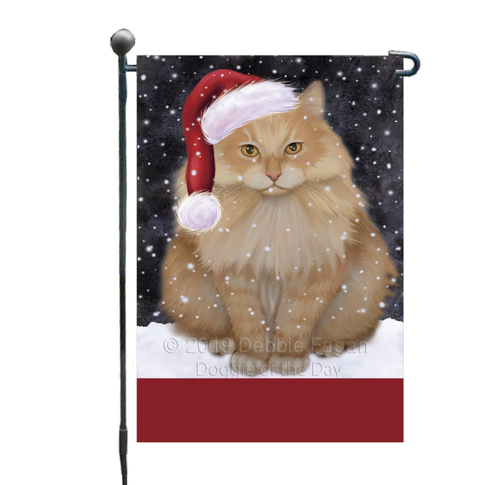 Personalized Let It Snow Happy Holidays Siberian Cat Custom Garden Flags GFLG-DOTD-A62448