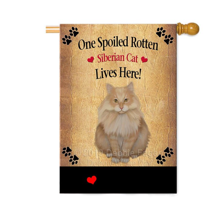 Personalized Spoiled Rotten Siberian Cat Custom House Flag FLG-DOTD-A63331