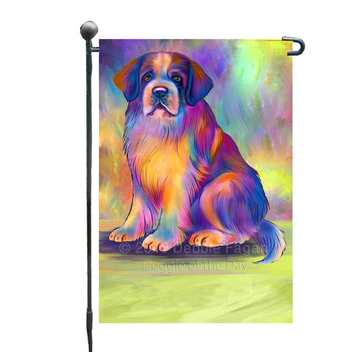 Personalized Paradise Wave Saint Bernard Dog Custom Garden Flags GFLG-DOTD-A60071