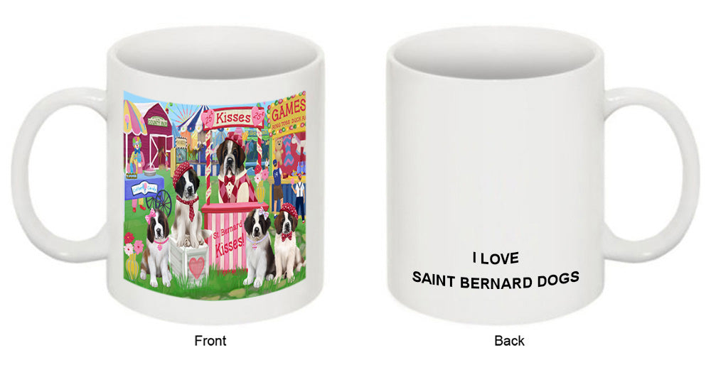 Carnival Kissing Booth Saint Bernard Dogs Coffee Mug MUG51438