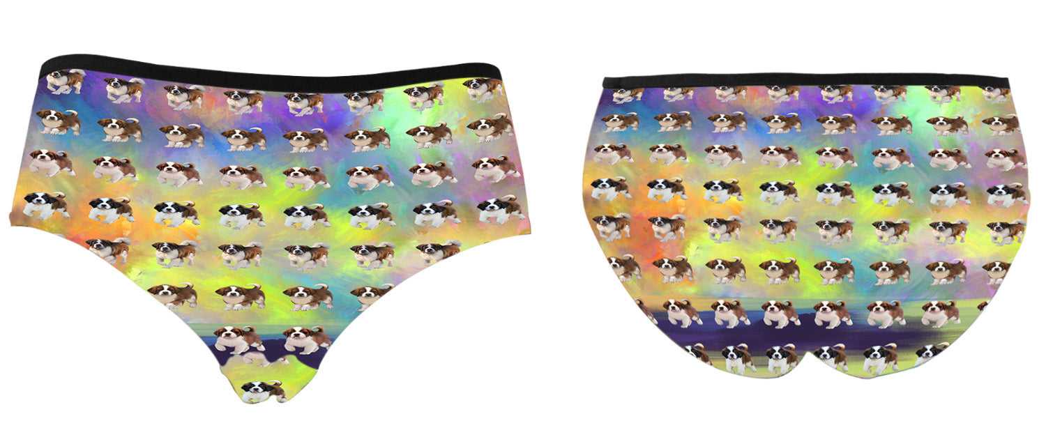 Paradise Wave Saint Bernard Dogs High Waist Women's Briefs