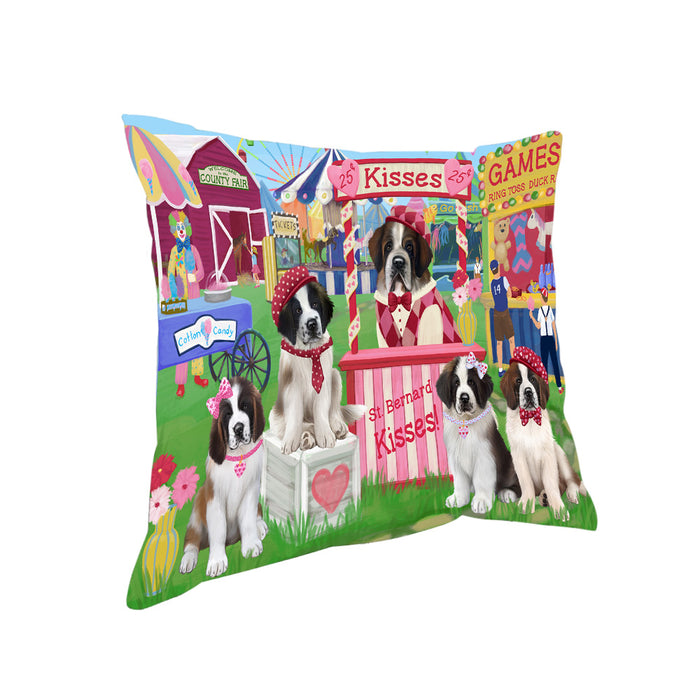 Carnival Kissing Booth Saint Bernard Dogs Pillow PIL78452