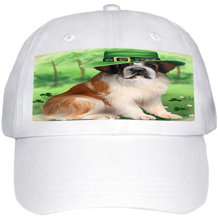 St. Patricks Day Irish Portrait Saint Bernard Dog Ball Hat Cap HAT51852