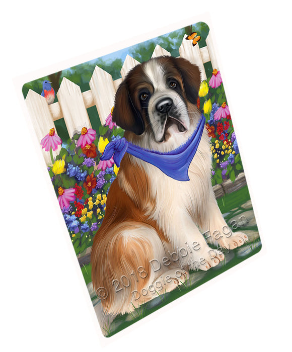 Spring Floral Saint Bernard Dog Cutting Board C54294