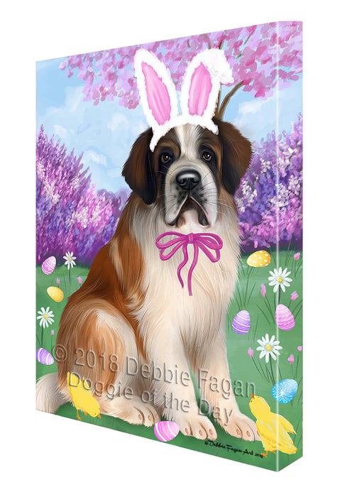 Saint Bernard Dog Easter Holiday Canvas Wall Art CVS59970