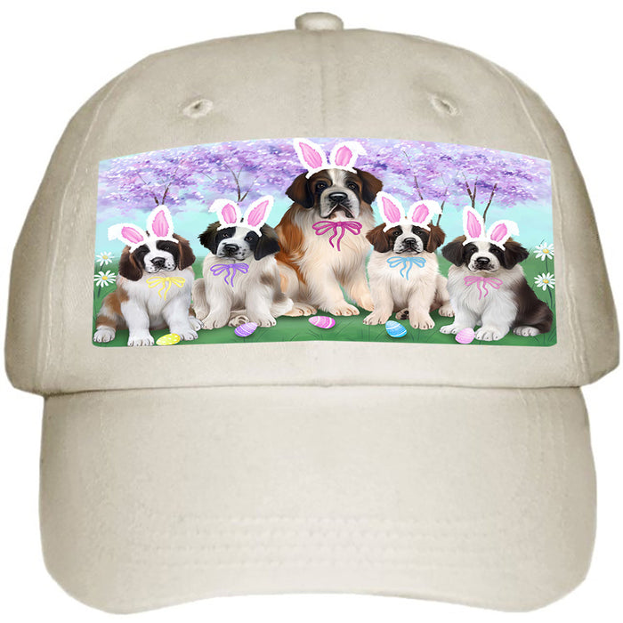 Saint Bernards Dog Easter Holiday Ball Hat Cap HAT51453