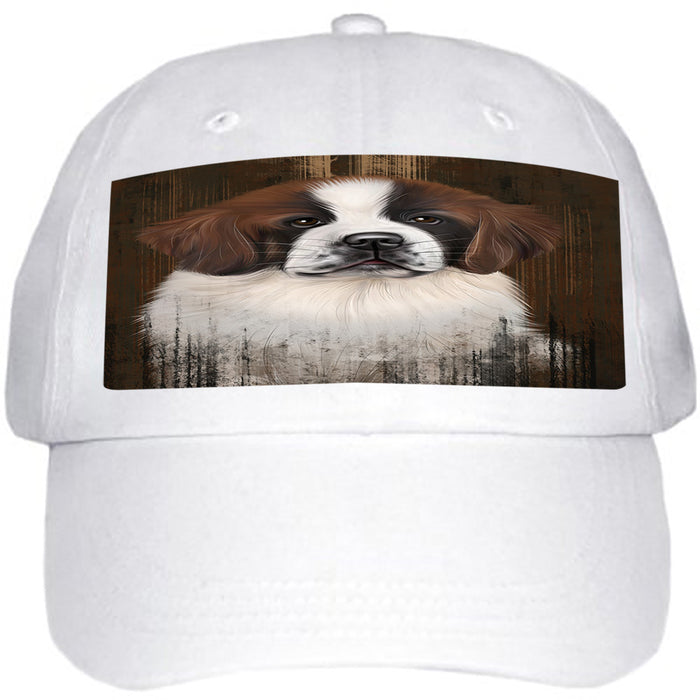 Rustic Saint Bernard Dog Ball Hat Cap HAT55149