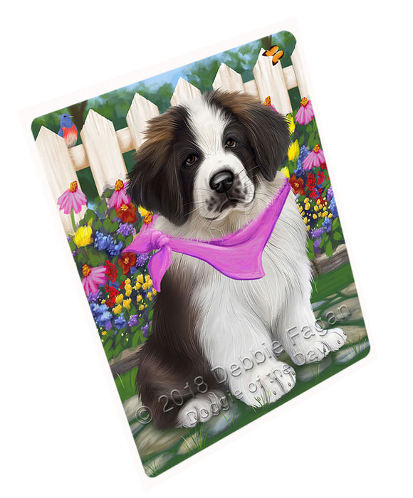 Spring Floral Saint Bernard Dog Cutting Board C54297