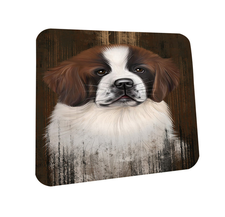 Rustic Saint Bernard Dog Coasters Set of 4 CST50425