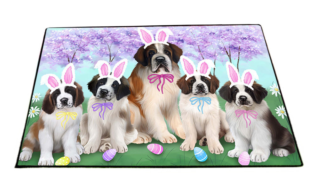 Saint Bernards Dog Easter Holiday Floormat FLMS49644