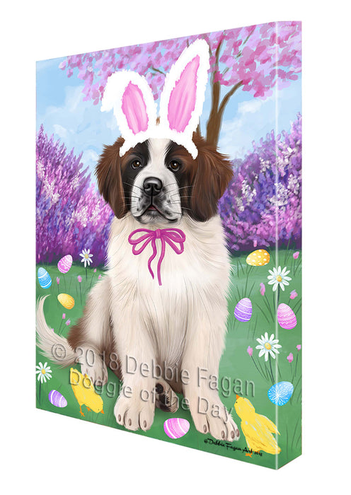 Saint Bernard Dog Easter Holiday Canvas Wall Art CVS59988
