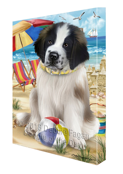 Pet Friendly Beach Saint Bernard Dog Canvas Wall Art CVS53184