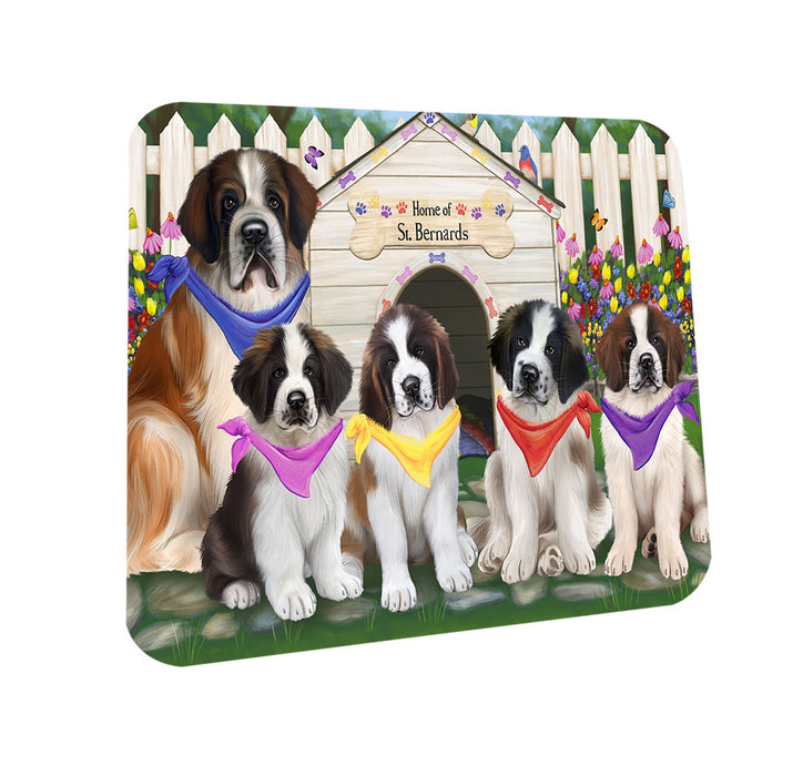 Spring Dog House Saint Bernards Dog Coasters Set of 4 CST50084