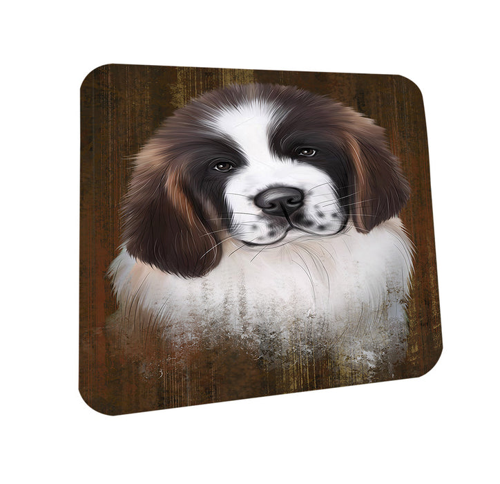 Rustic Saint Bernard Dog Coasters Set of 4 CST50428