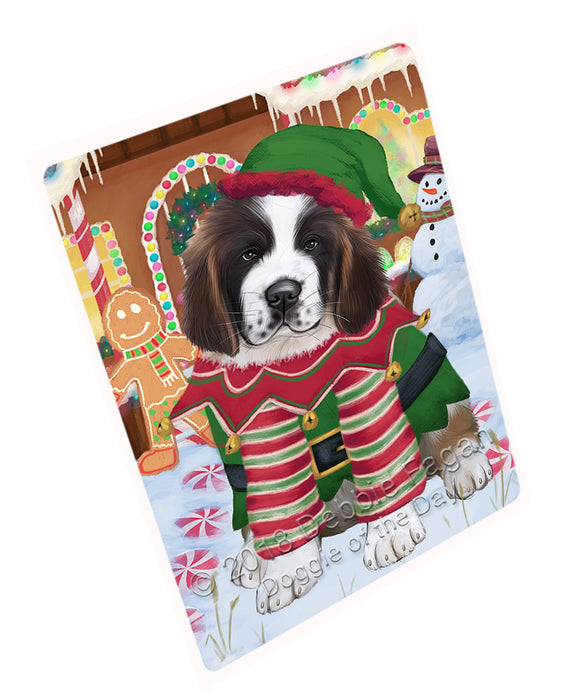 Christmas Gingerbread House Candyfest Saint Bernard Dog Large Refrigerator / Dishwasher Magnet RMAG101412