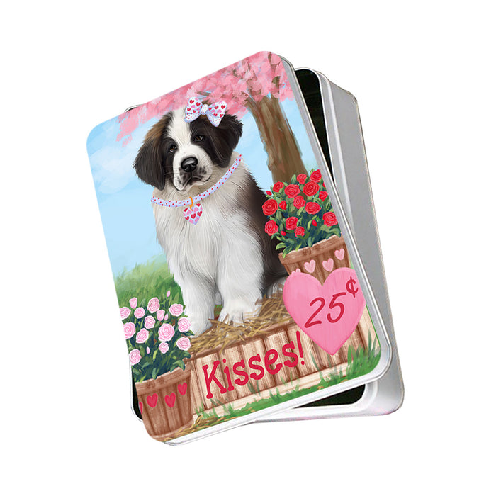 Rosie 25 Cent Kisses Saint Bernard Dog Photo Storage Tin PITN56175