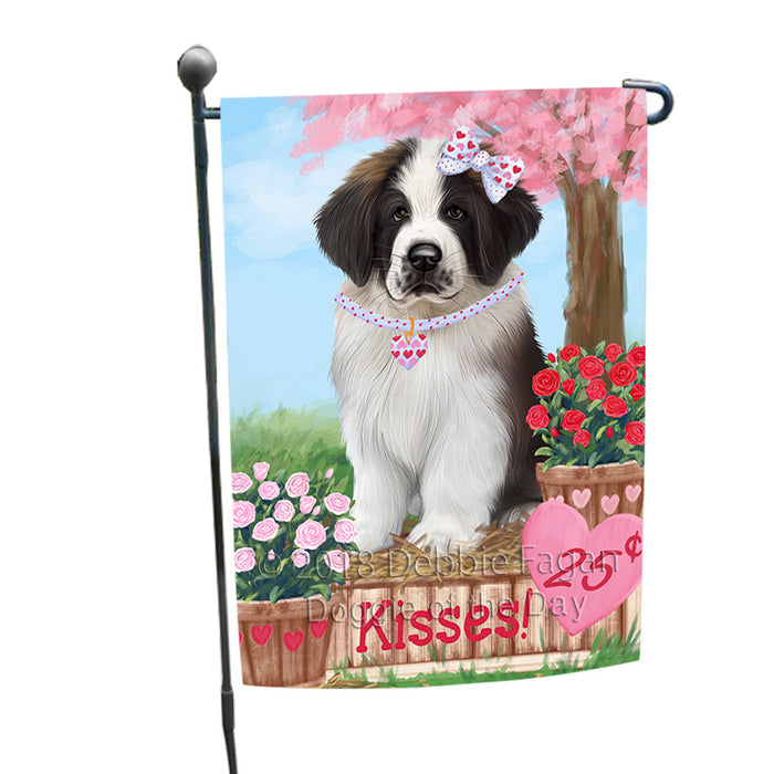 Rosie 25 Cent Kisses Saint Bernard Dog Garden Flag GFLG56780