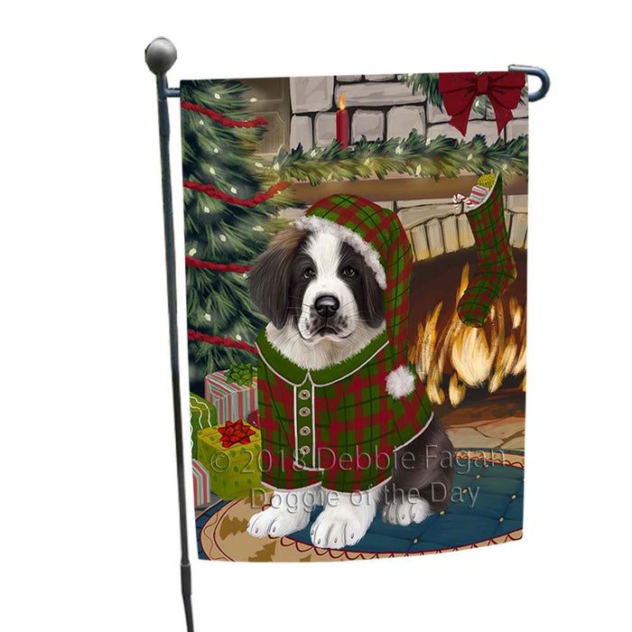 The Stocking was Hung Saint Bernard Dog Garden Flag GFLG55883