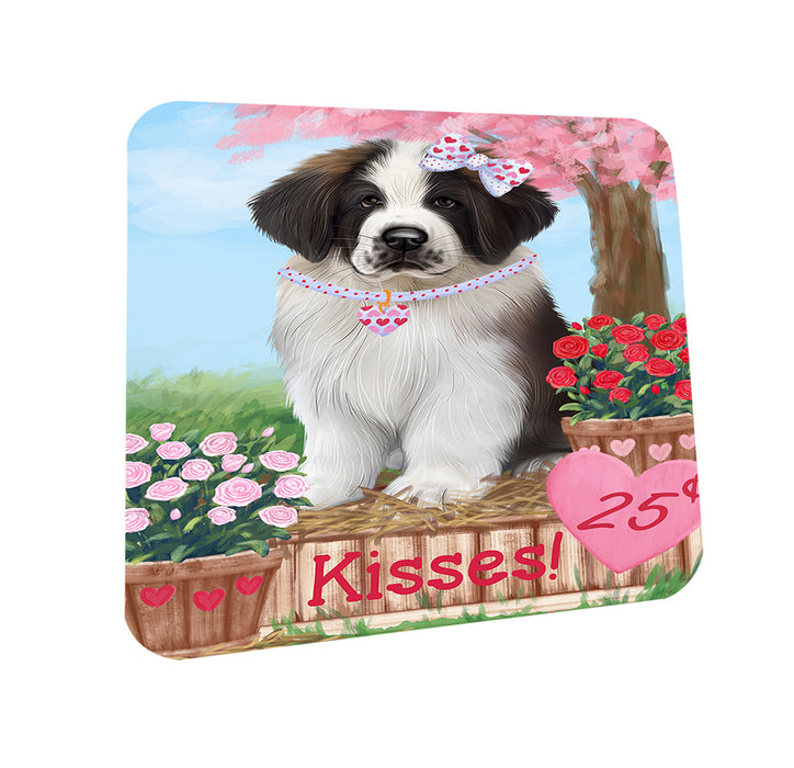 Rosie 25 Cent Kisses Saint Bernard Dog Coasters Set of 4 CST56190