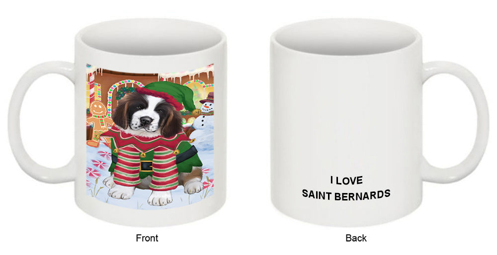Christmas Gingerbread House Candyfest Saint Bernard Dog Coffee Mug MUG51922