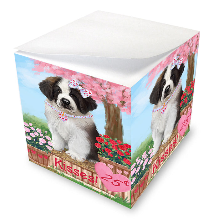 Rosie 25 Cent Kisses Saint Bernard Dog Note Cube NOC54304